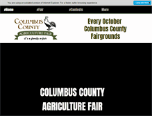 Tablet Screenshot of columbuscountyfair.com